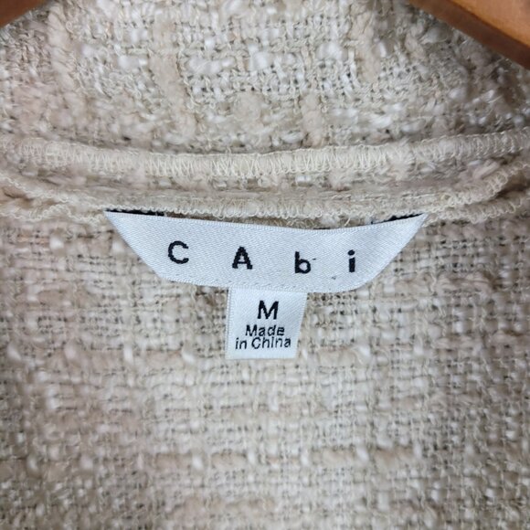 Cabi Beige The Estate 985 Chenille Double Breasted Blazer Jacket Medium Tan - Picture 7 of 8